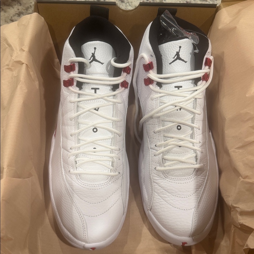 NIB Air Jordan 12 Retro White/Black - University Red